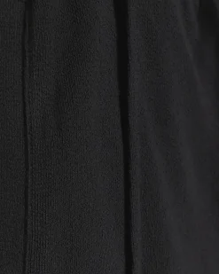 Black regular fit textured smart shorts