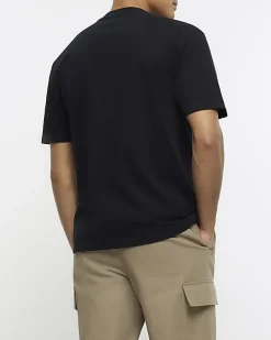 Black regular fit t-shirt