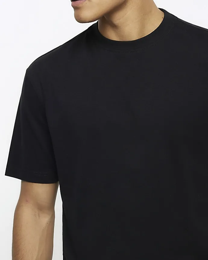 Black regular fit t-shirt