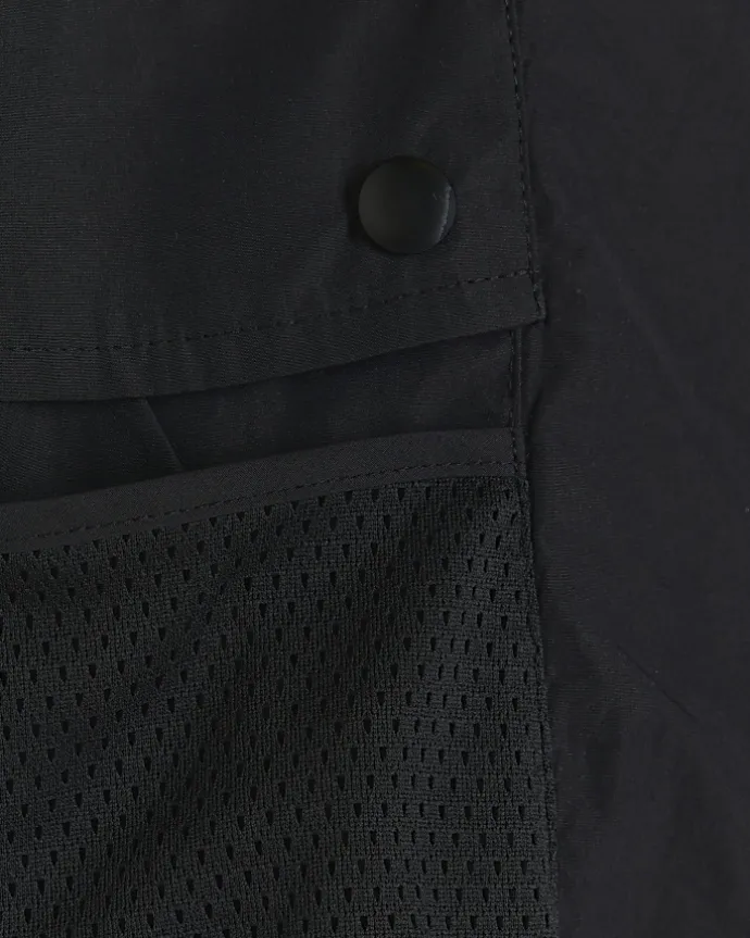 Black regular fit utility cargo shorts