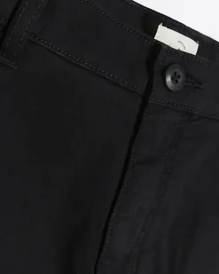 Black regular fit utility cargo trousers