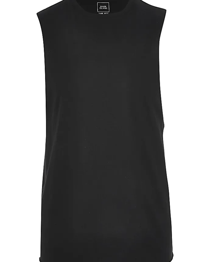 Black regular fit vest
