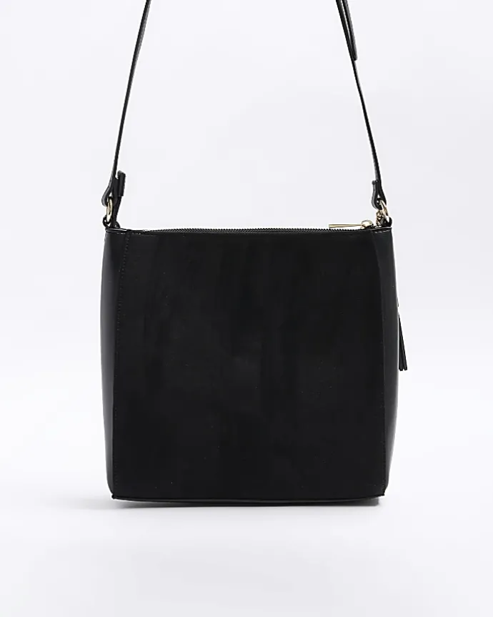 Black RI monogram messenger bag