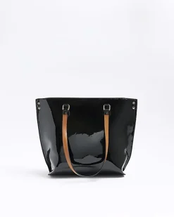 Black RI monogram shopper bag