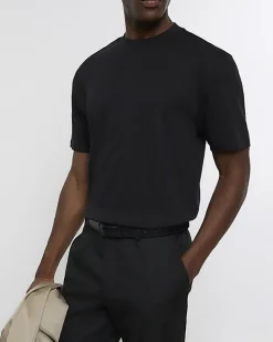 Black RI Studio slim fit high neck t-shirt