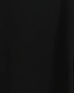 Black rib wide leg trousers