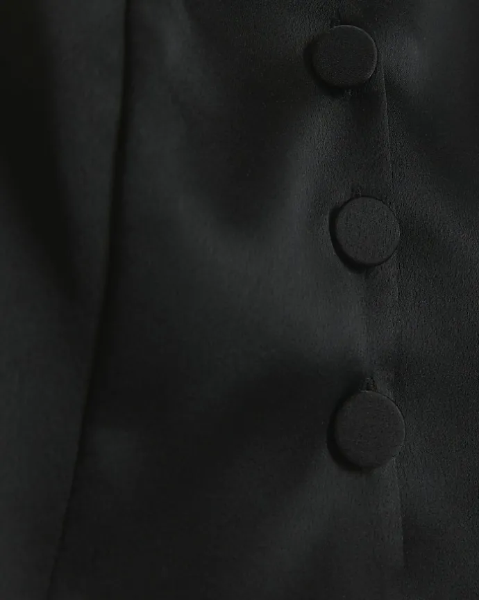 Black satin waistcoat