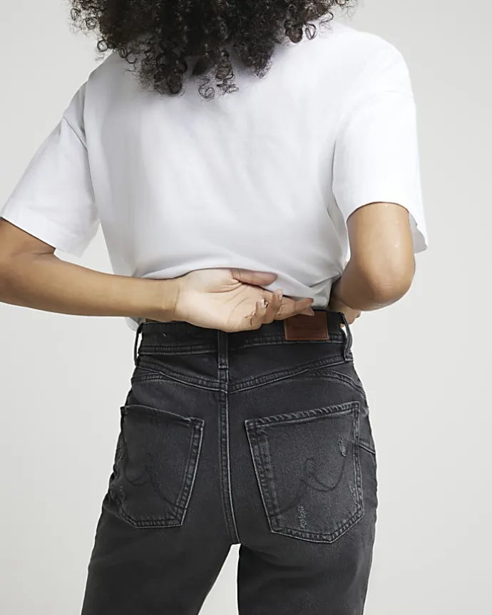 Black Sculpt Mom Jeans