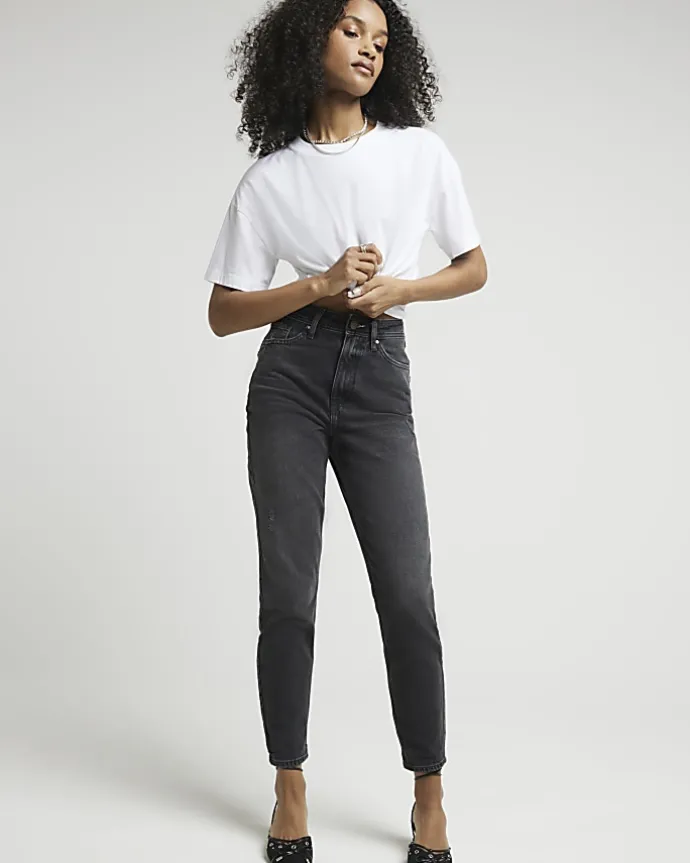 Black Sculpt Mom Jeans