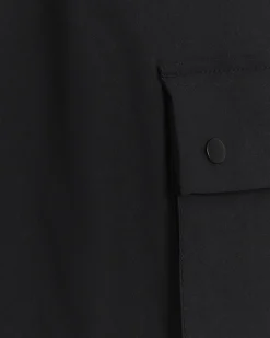 Black slim fit smart techy cargo trousers