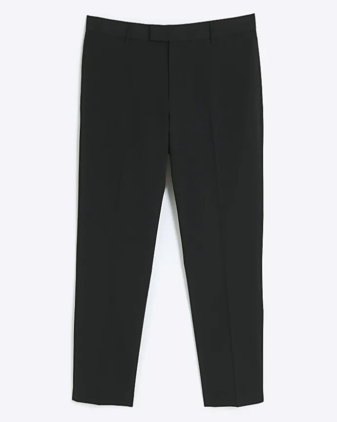 Black slim fit smart trousers