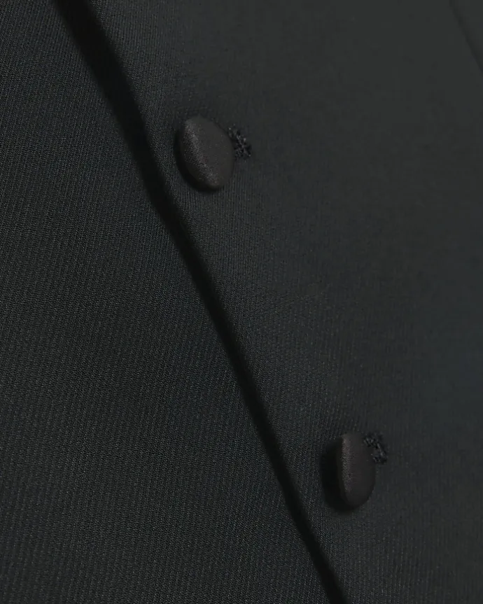 Black slim fit tuxedo waistcoat