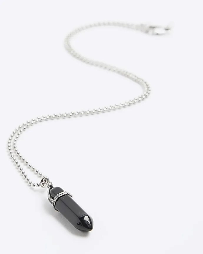 Black stone necklace