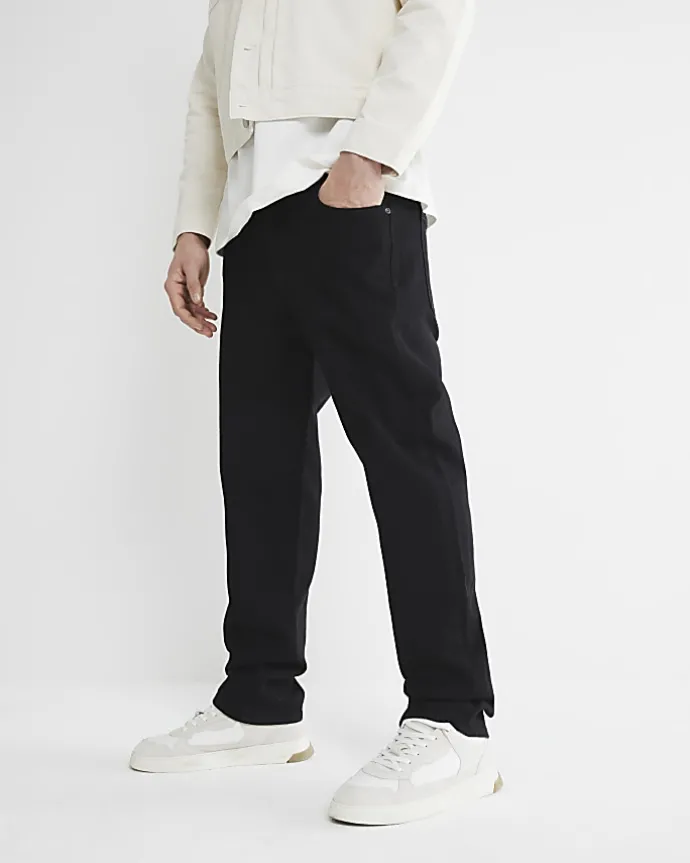 Black straight fit jeans