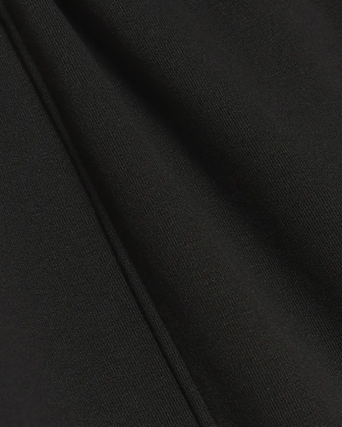 Black sweat midi skirt