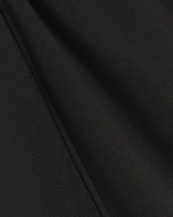 Black sweat midi skirt