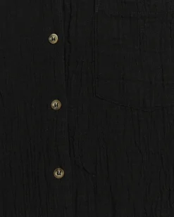 Black textured long sleeve shirt