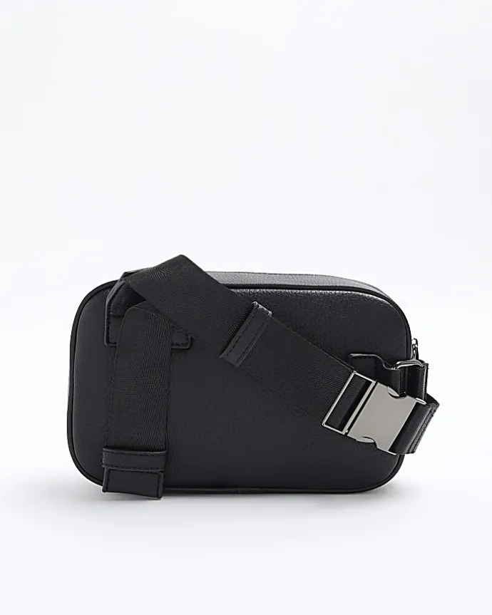 Black tumbled cross body bag
