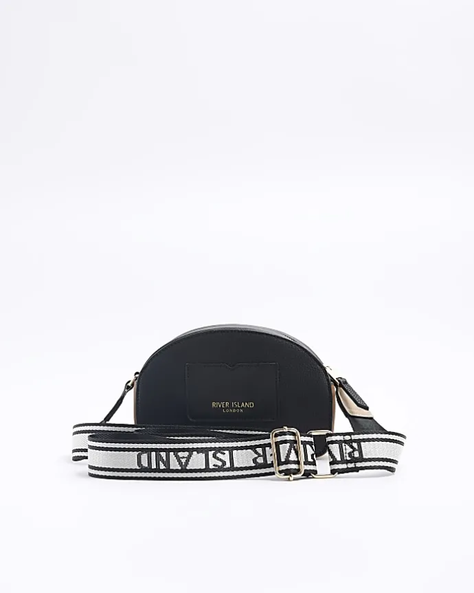Black webbing cross body bag
