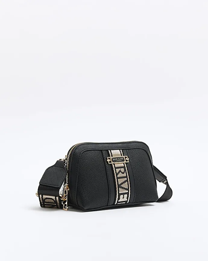 Black webbing cross body bag