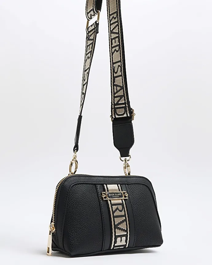 Black webbing cross body bag
