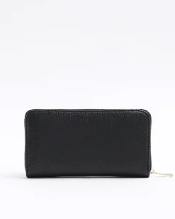 Black woven pouch purse
