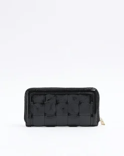 Black woven purse