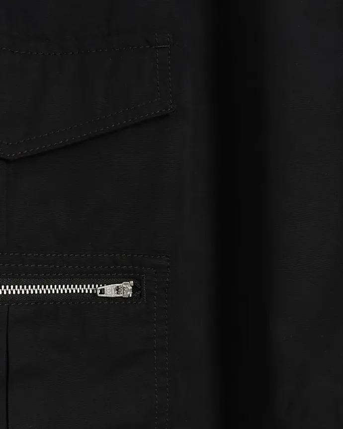 Black zip pencil midi skirt