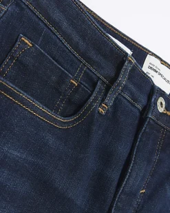 Blue high waist bum sculpt skinny jeans