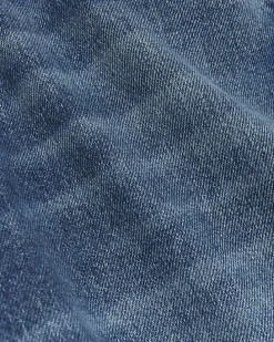Blue high waist straight leg jeans