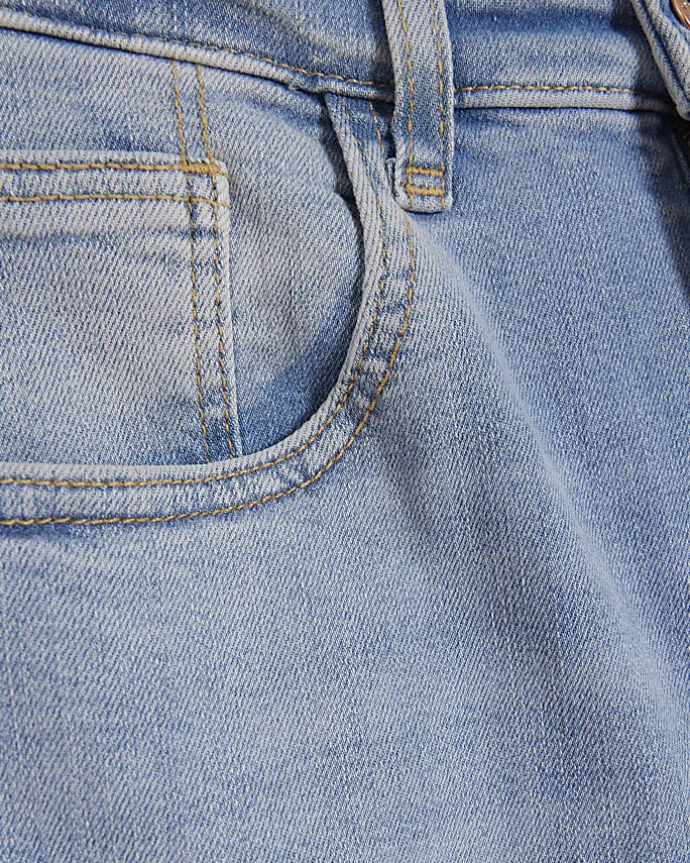 Blue high waisted bum sculpt skinny jeans