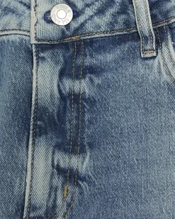 Blue high waisted relaxed boyfriend jeans