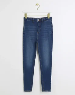 Blue high waisted skinny jeans