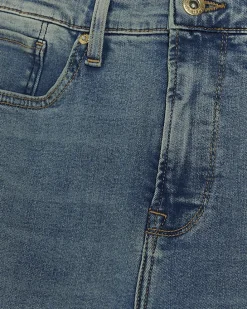 Blue high waisted tummy hold flare jeans