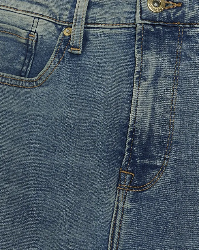 Blue high waisted tummy hold flare jeans