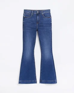 Blue high waisted tummy hold flare jeans