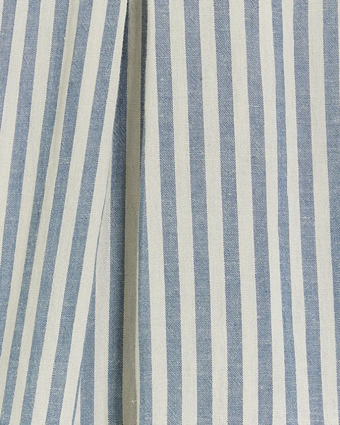 Blue linen blend stripe shorts