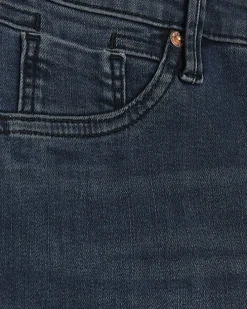 Blue mid rise bum sculpt skinny jeans
