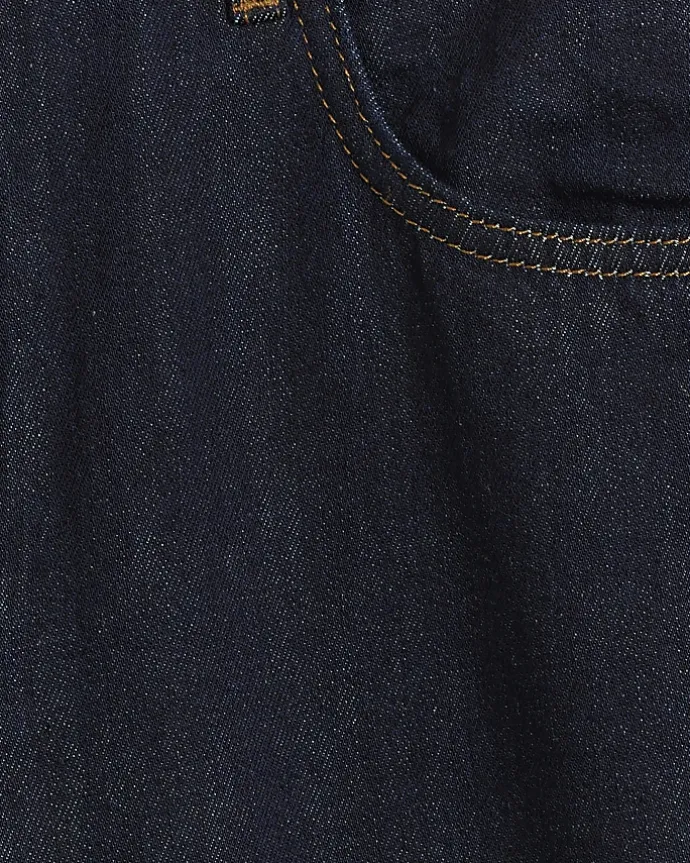 Blue mid rise loose baggy jeans