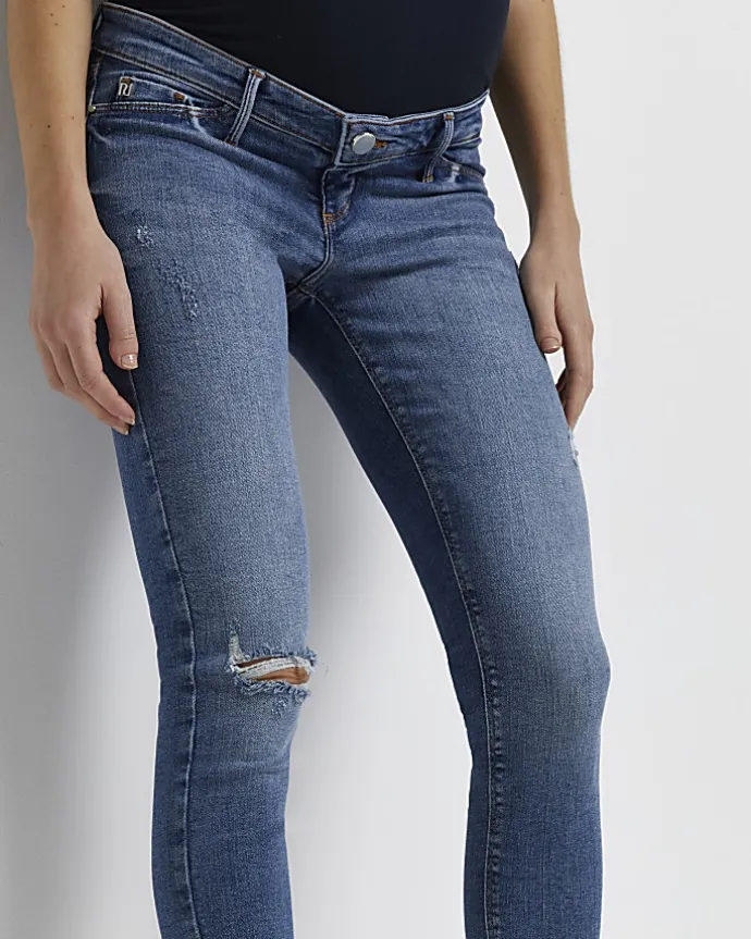 Blue Molly mid rise maternity skinny jeans