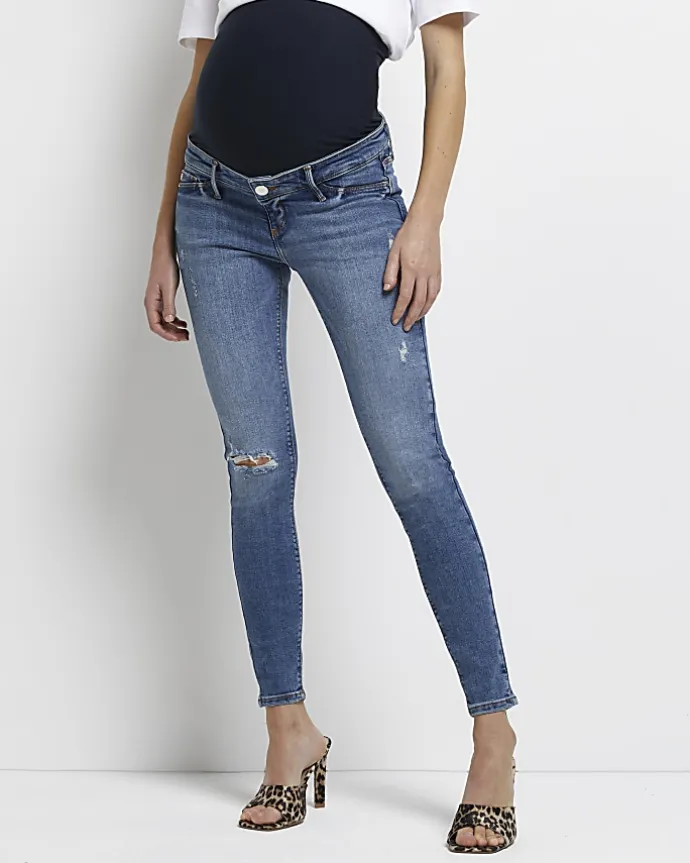 Blue Molly mid rise maternity skinny jeans