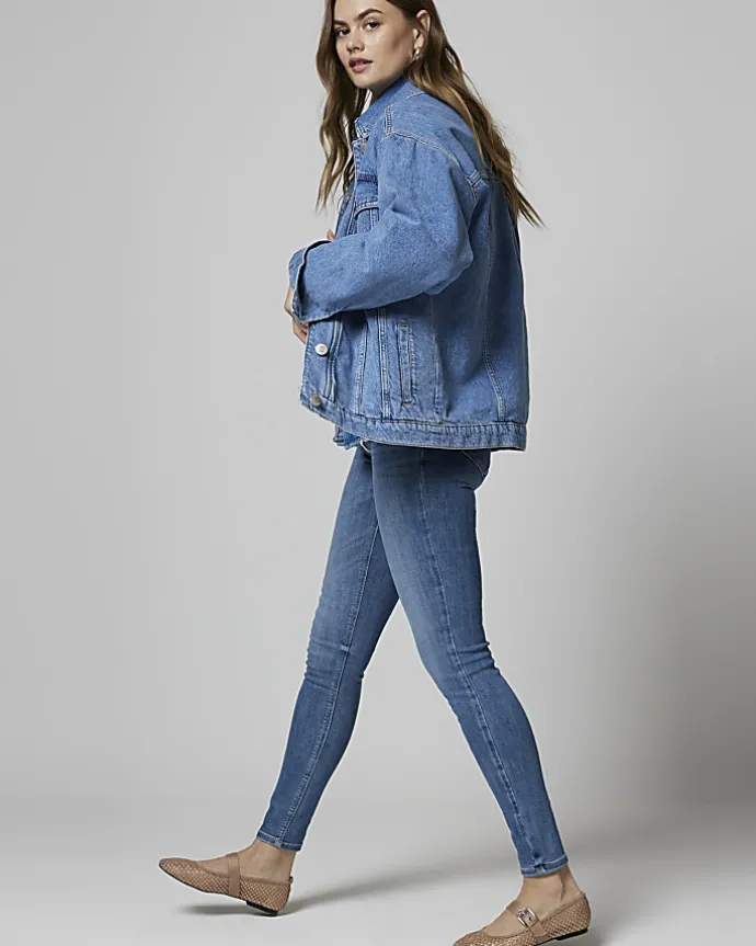 Blue molly mid rise super skinny fit jeans