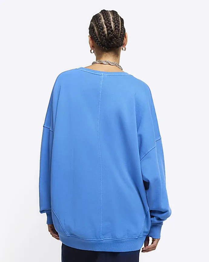 Blue oversized sweatshirt