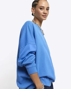 Blue oversized sweatshirt