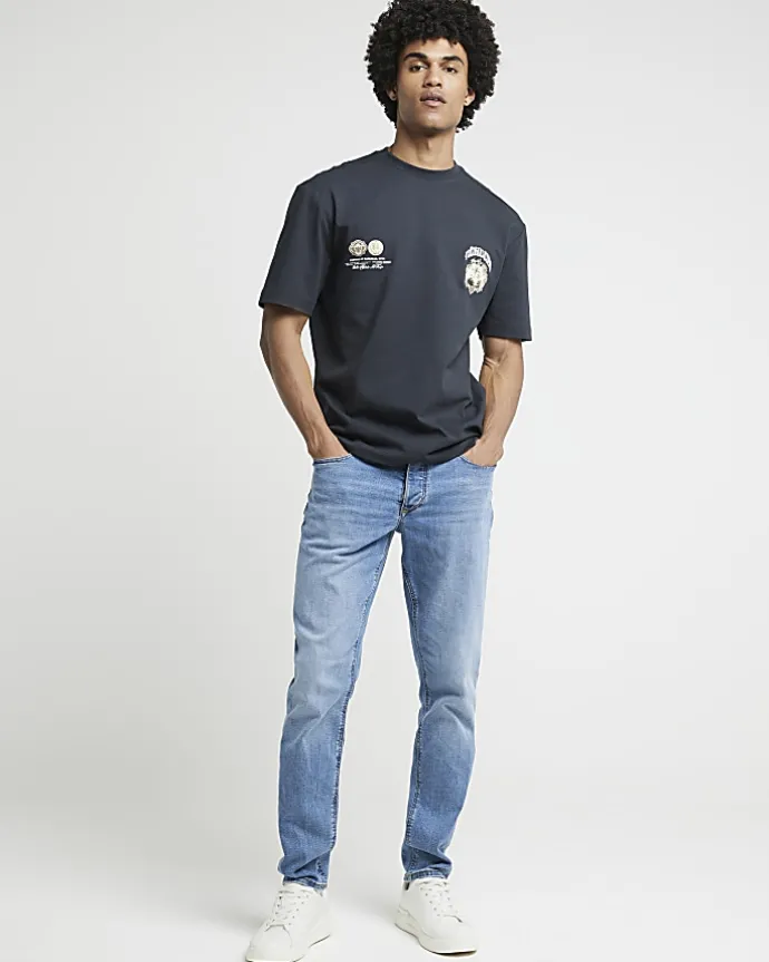 Blue slim fit jeans