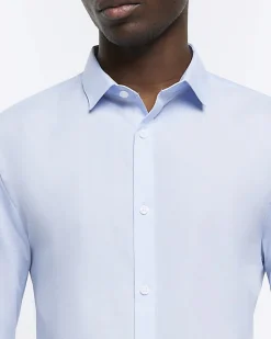 Blue slim fit multipack of 5 smart shirts