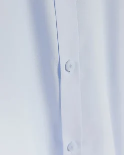 Blue slim fit short sleeve shirt