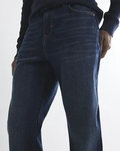 Blue straight fit jeans