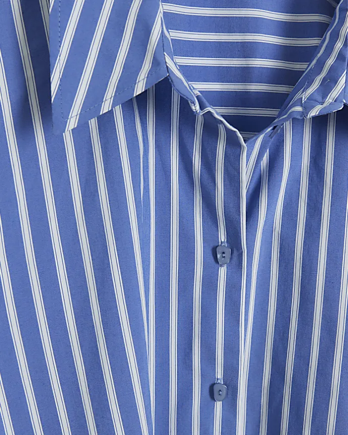 Blue stripe long sleeve shirt