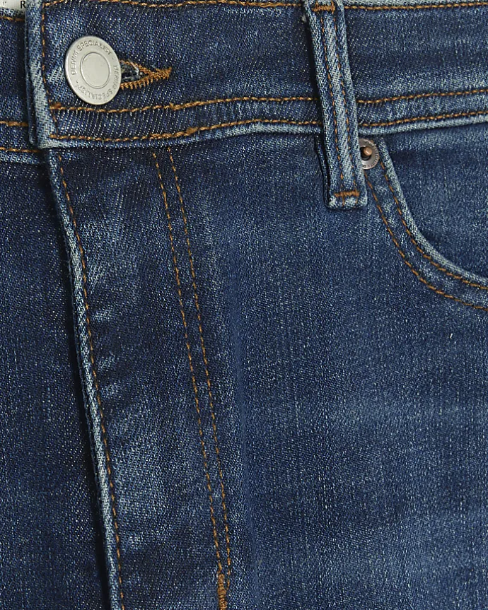 Blue super skinny fit spray on jeans